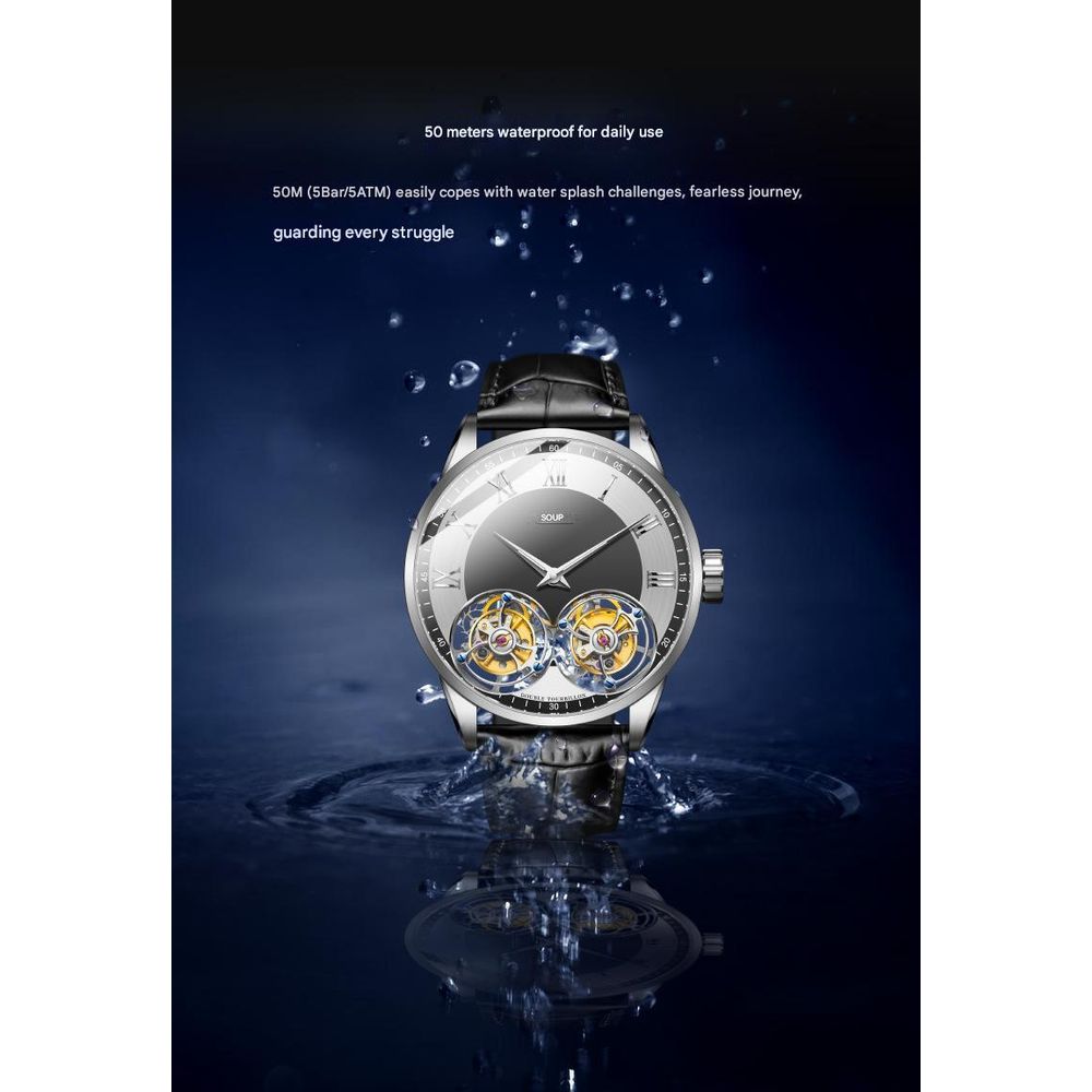 AESOP Double Tourbillon Mechanical Mens Watch 6