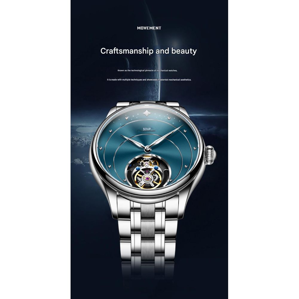 AESOP Luminous Waterproof Mechanical Men's Watch 4