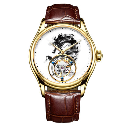 AESOP Tourbillon Ink Painting Mechanical Waterproof Men's Watch 1