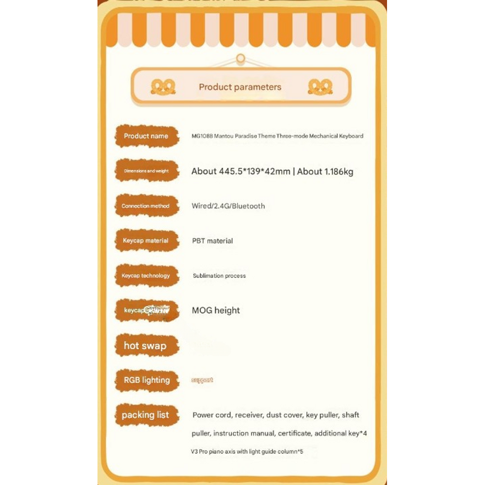 AKKO Mantou Paradise Wireless PBT Keyboard 9