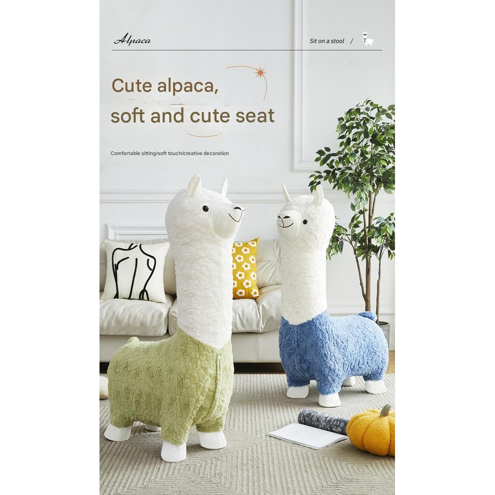 Alpaca Children Cartoon Small Animal Stool 7