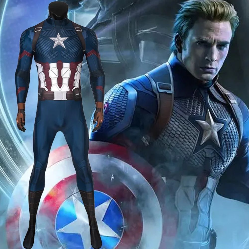 Avengers Endgame Captain America Cosplay Costume 1