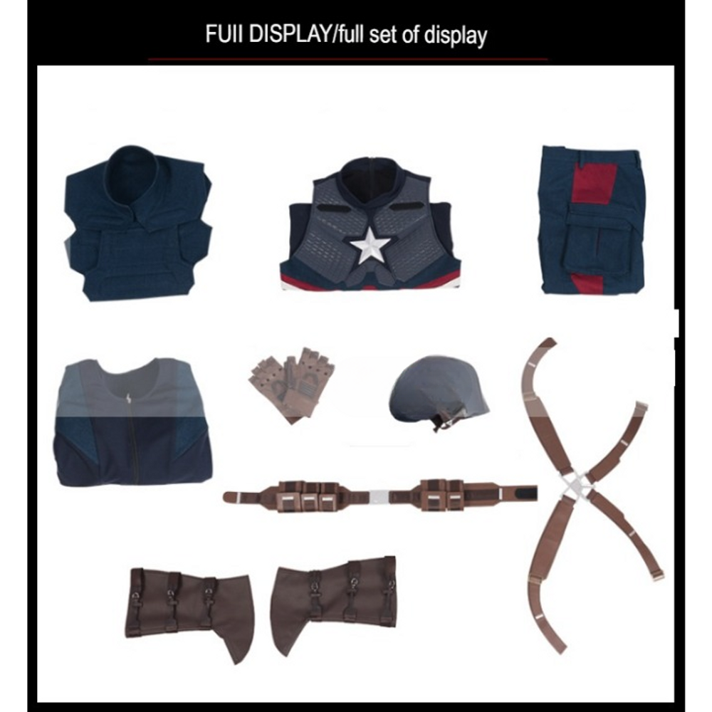 Avengers Endgame Captain America Cosplay Costume 4