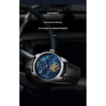 BEXEI Leather Waterproof Mechanical Men's Watch 4