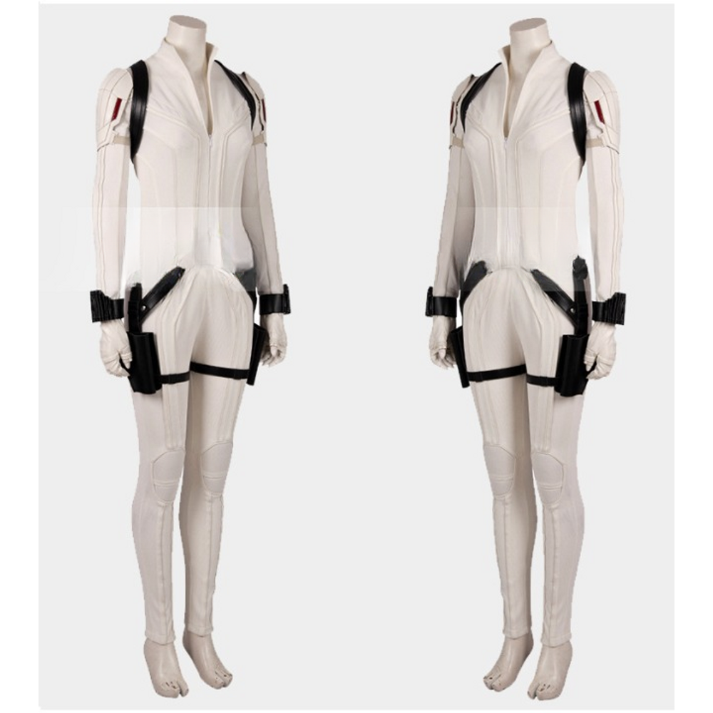 Black Widow 2021 White Suit Cosplay Costume 3