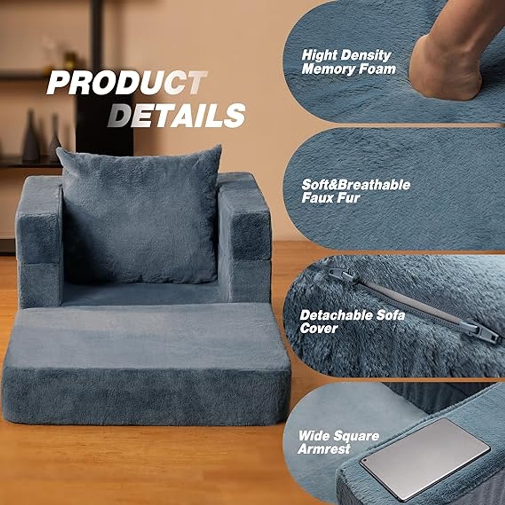 Cansunna 3-in-1 Folding Bean Bag Sofa 3