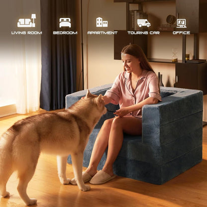 Cansunna 3-in-1 Folding Bean Bag Sofa 5