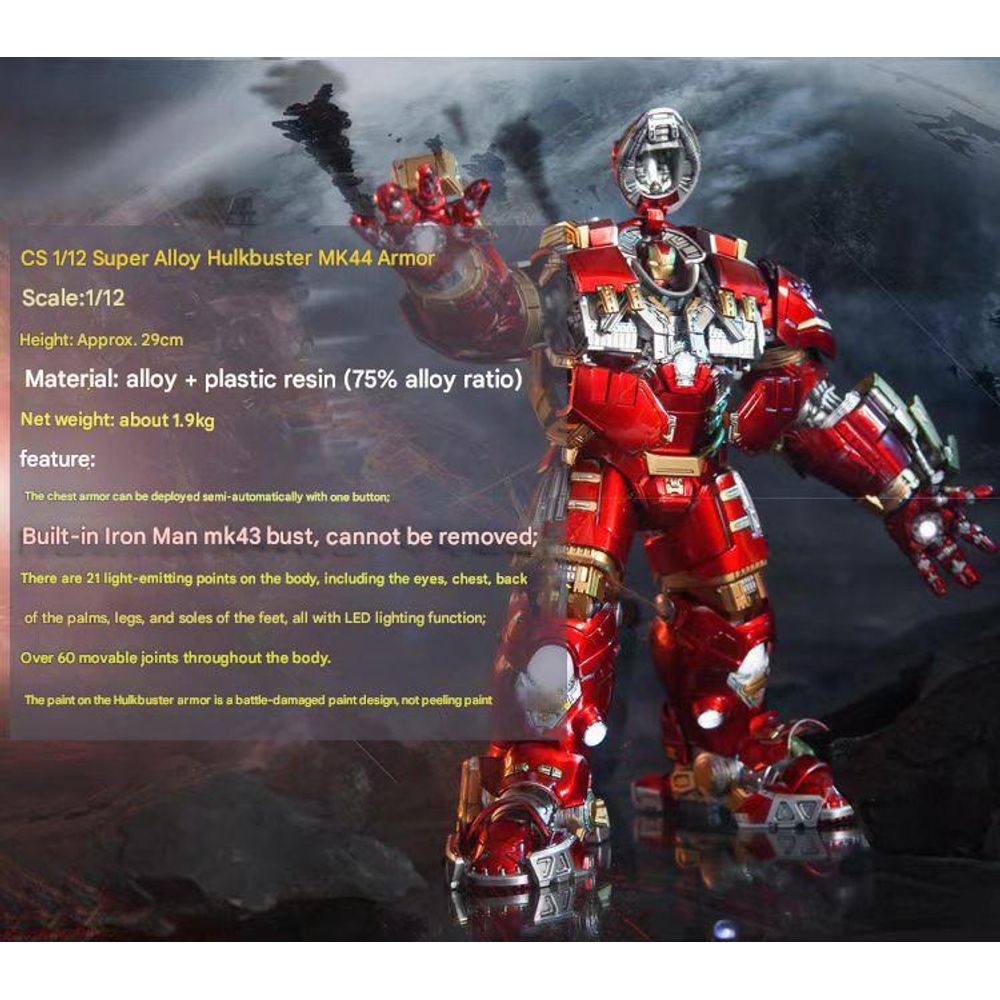Comicave 1:12 Iron Man MK44 Hulkbuster Alloy Action Figure 9