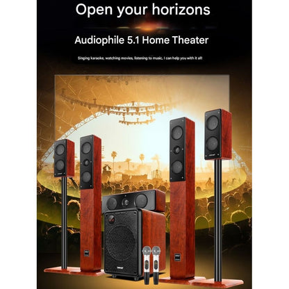 D-8 KTV Bluetooth Wooden Surround Speakers Full Set 2