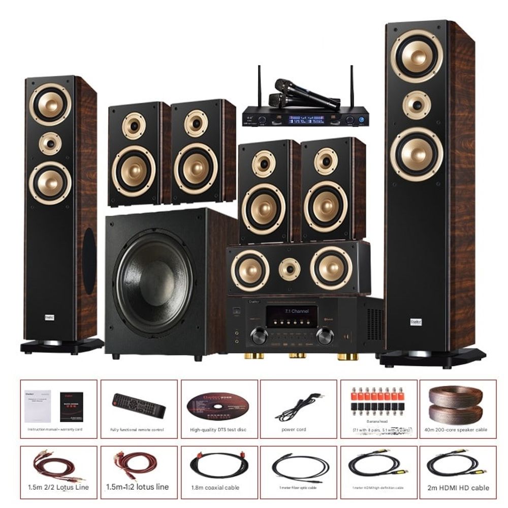 DTS Dolby Surround Karaoke Speaker Home Theater Set With Amplifier 3
