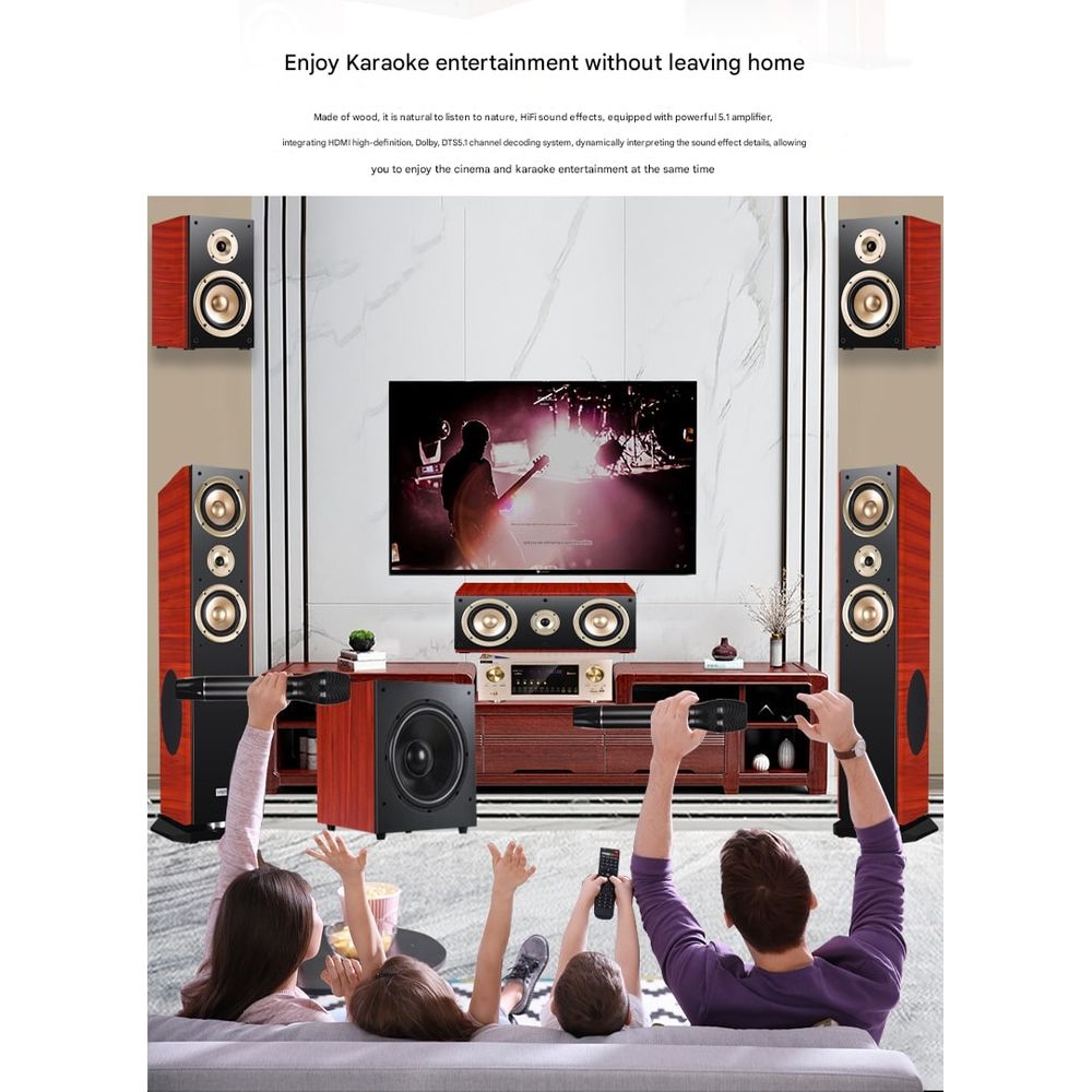 DTS Dolby Surround Karaoke Speaker Home Theater Set With Amplifier 5
