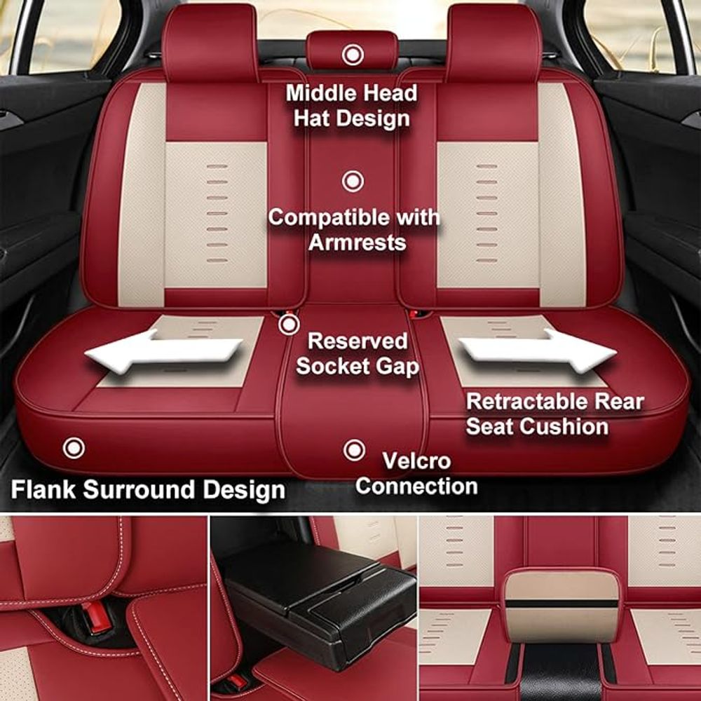 Deluxe Edition Full Leather Car Seat Cover 9