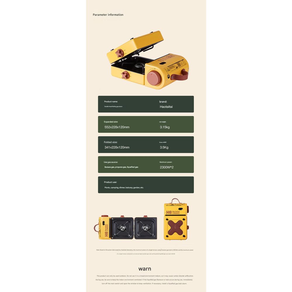 Double Head Folding Camping Stove 7