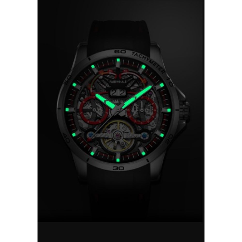 FAIRWHALE Hollow Men's Mechanical Watch 7