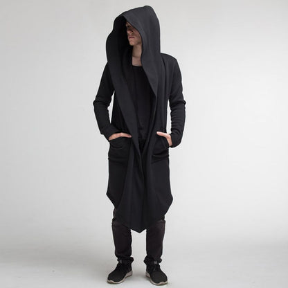 Fleece Hooded Long Coat for Men 2