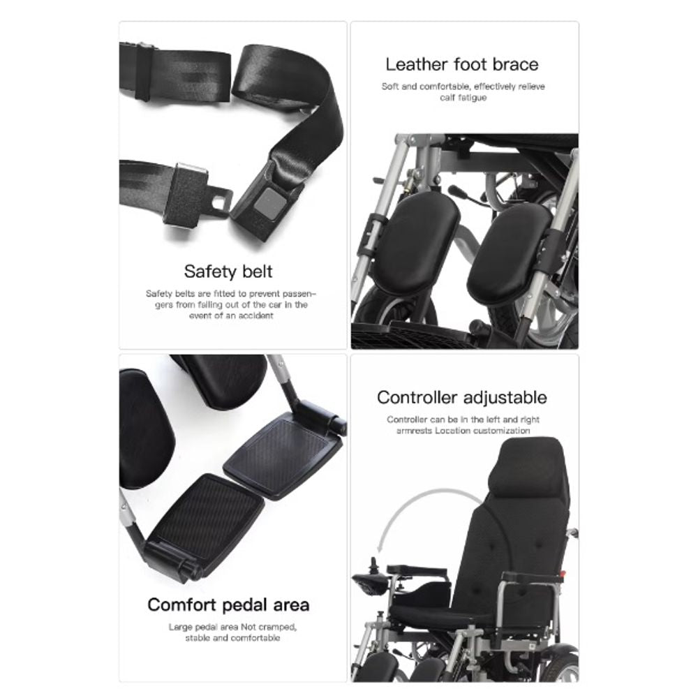 Folding Portable Iron Electric Wheelchair 7