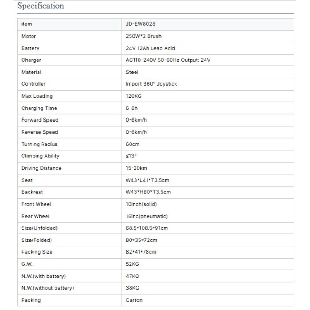 Folding Portable Iron Electric Wheelchair 9