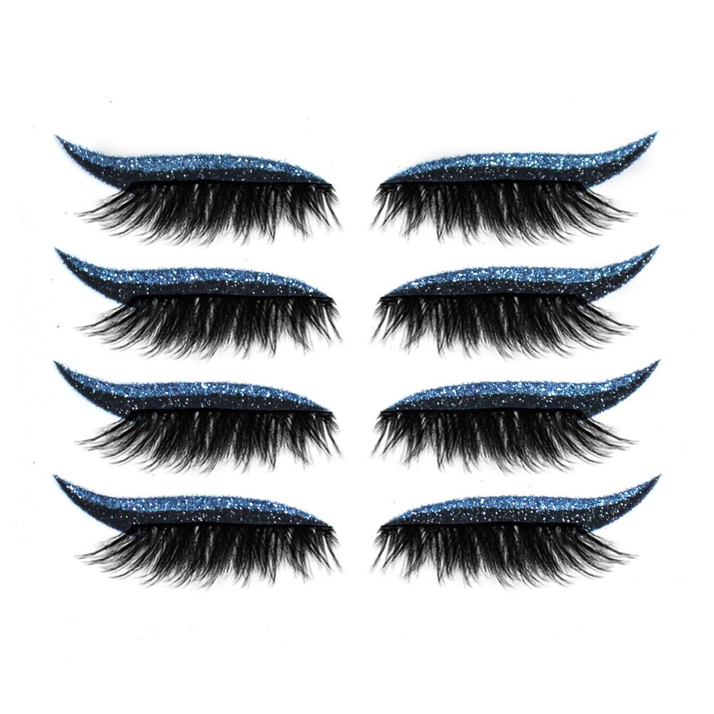 Glitter Eyeliner Stickers with False Eyelashes 1