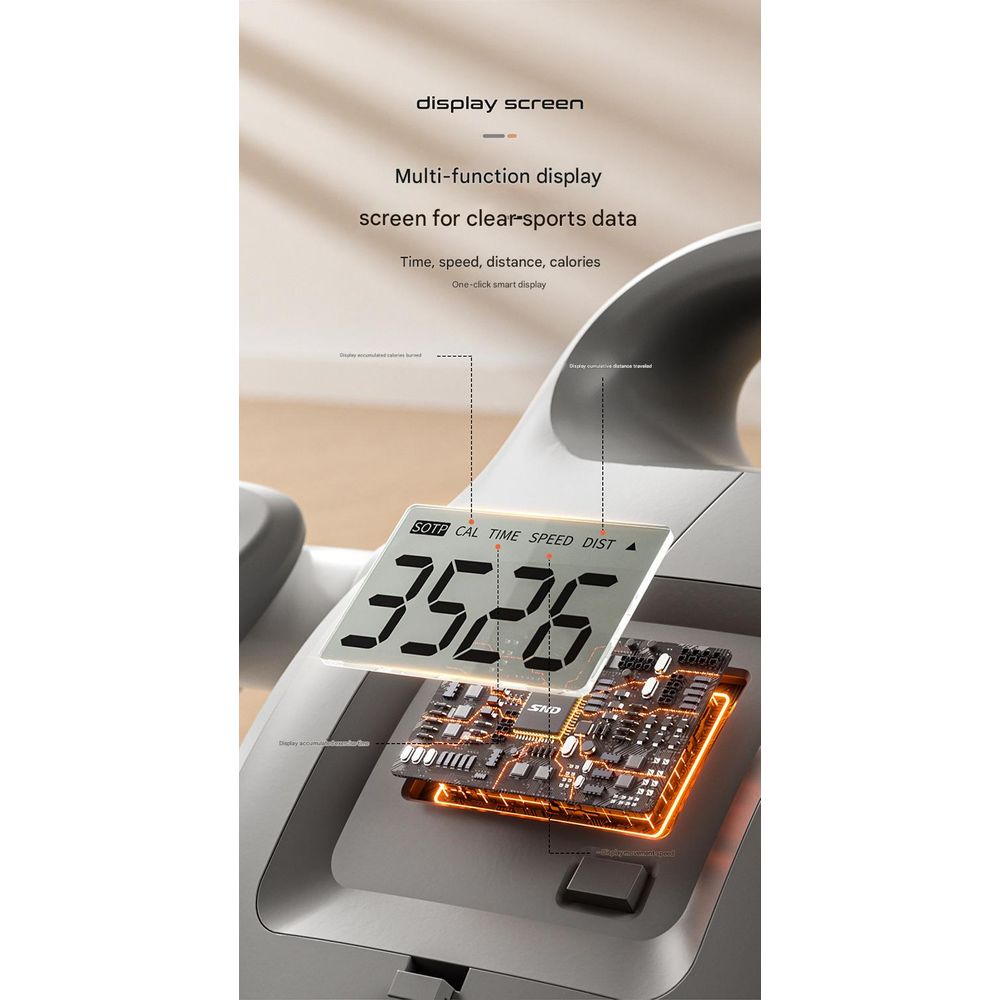 Gym Foldable Elliptical Machine with Handle 7