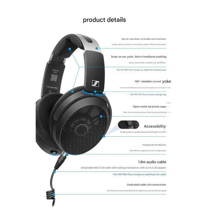 HD 490 Pro Wired Headphones 7