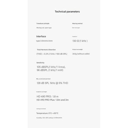 HD 490 Pro Wired Headphones 9