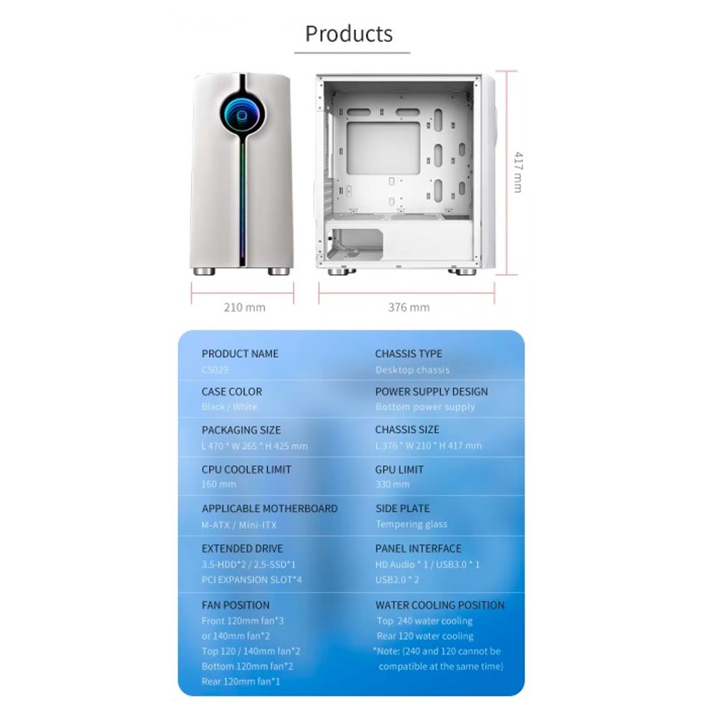 HOLO 3 Micro ATX CPU Cabinet Case 5