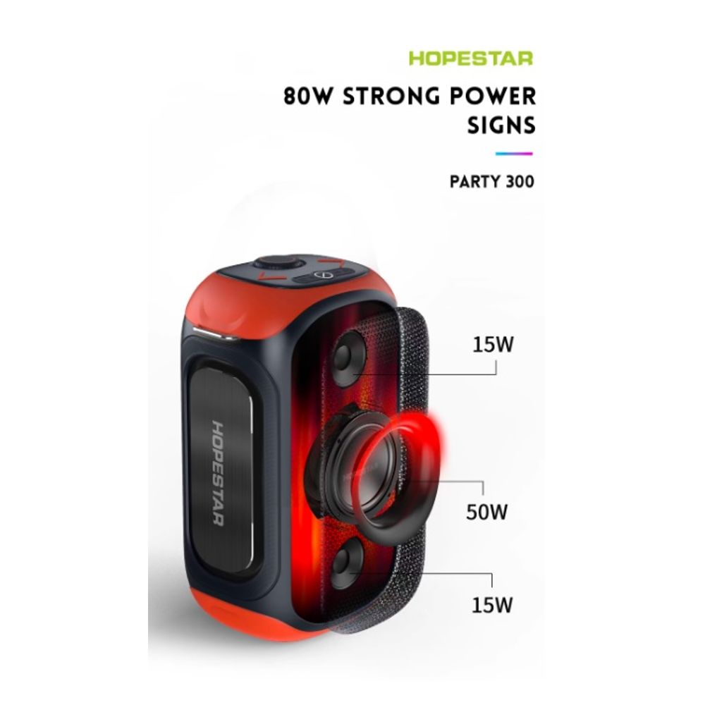 HOPESTAR 80W Wireless Dj Bass Speaker 7