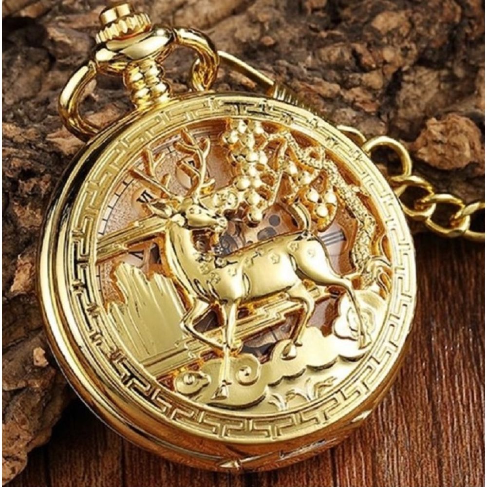 Hollow Carved Mechanical Pocket Watch 3