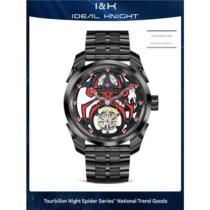 IDEALKNIGHT Spider Luminous Tourbillon Mechanical Mens Watch 5