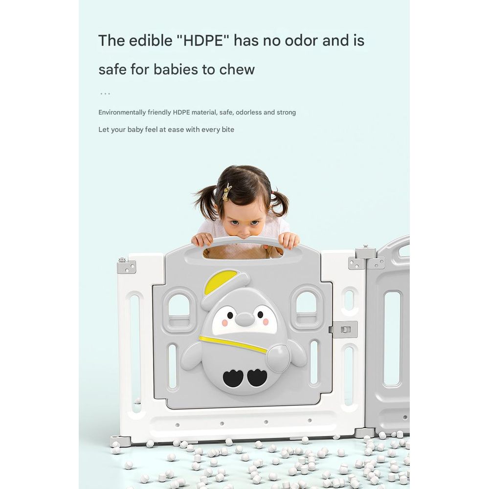 Indoor Playpen Playground Fence with Crawling Mat 3