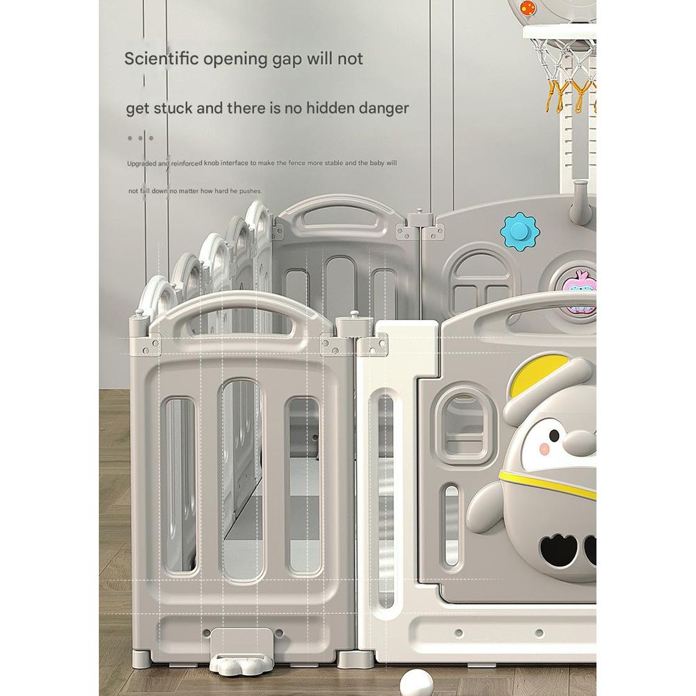 Indoor Playpen Playground Fence with Crawling Mat 6