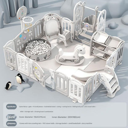 Indoor Playpen Playground Fence with Crawling Mat 9