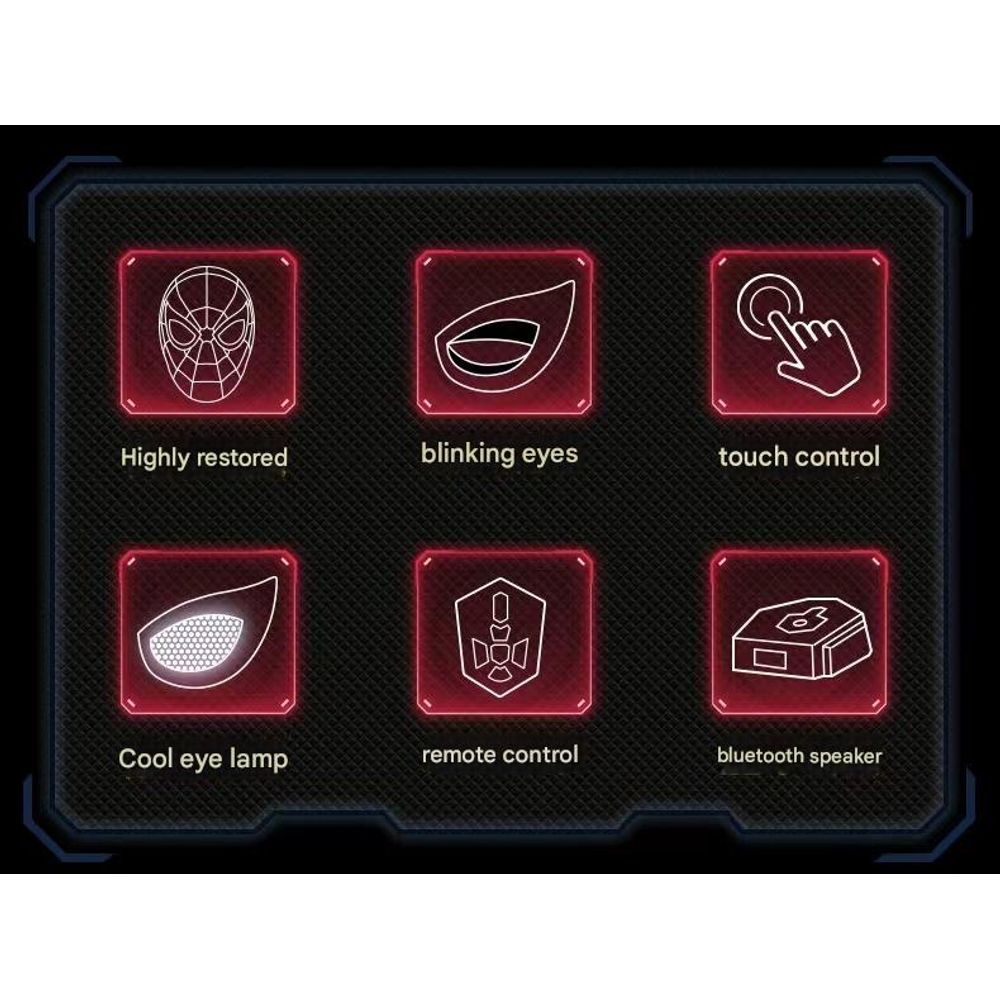 Iron Spiderman 1:1 Wearable Helmet with Display Base 5