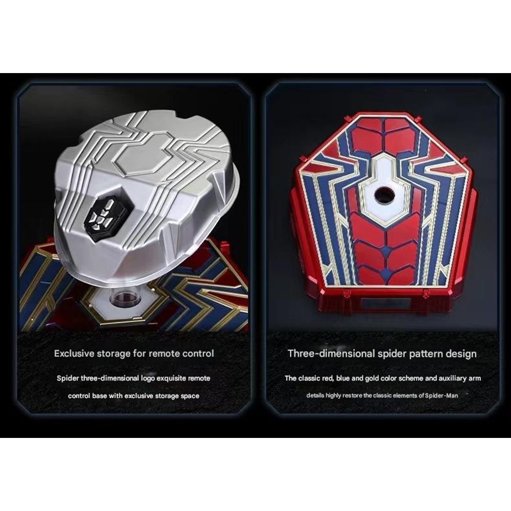 Iron Spiderman 1:1 Wearable Helmet with Display Base 6