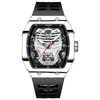 JINLERY Ironman Barrel-Shaped Luminous Mechanical Watch 1