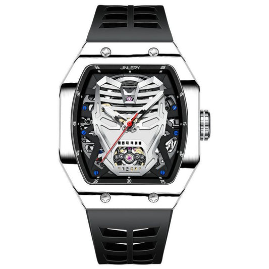 JINLERY Ironman Barrel-Shaped Luminous Mechanical Watch 1