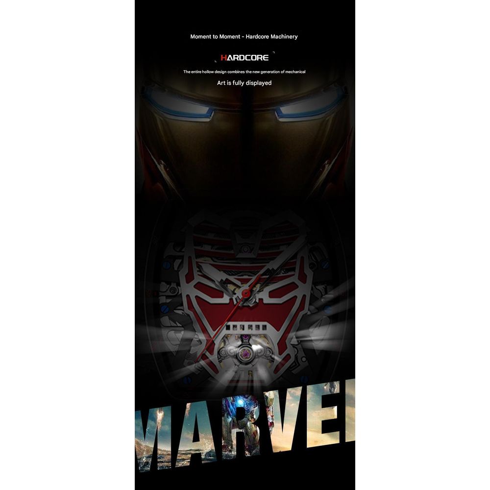 JINLERY Ironman Barrel-Shaped Luminous Mechanical Watch 7