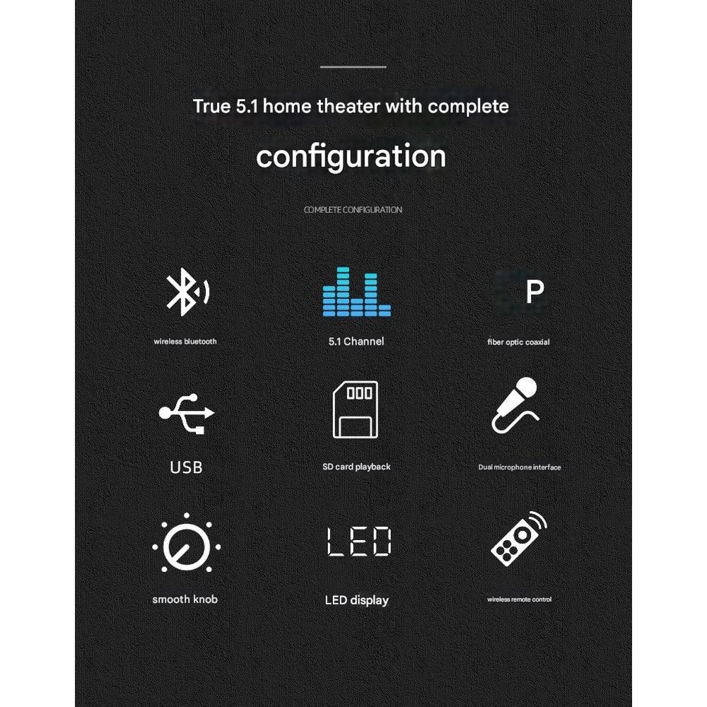 KTV Super Heavy Subwoofer Home Theater Set 3