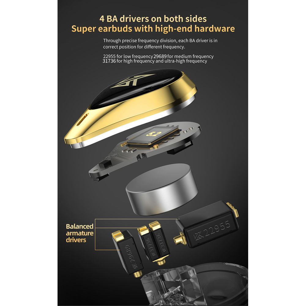 KZ SA08PRO Wireless Earbuds 6