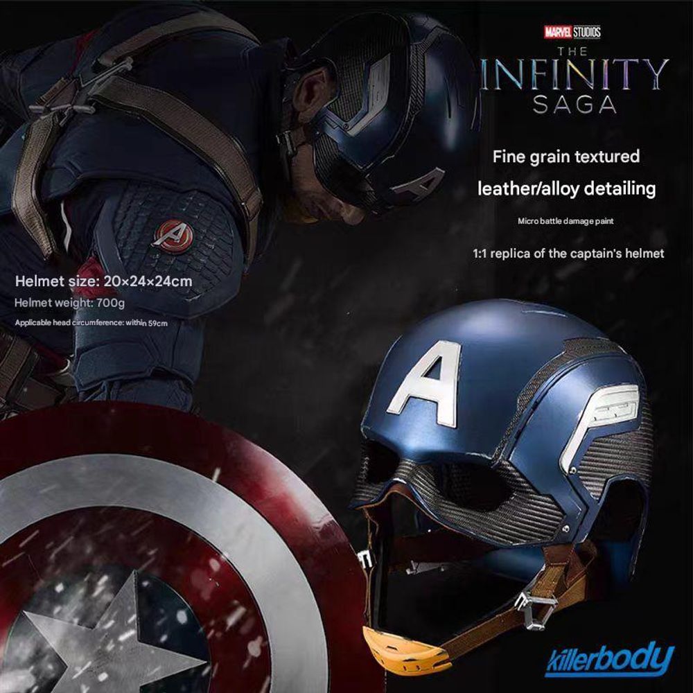 Killerbody Captain America 1:1 Helmet Mask 3
