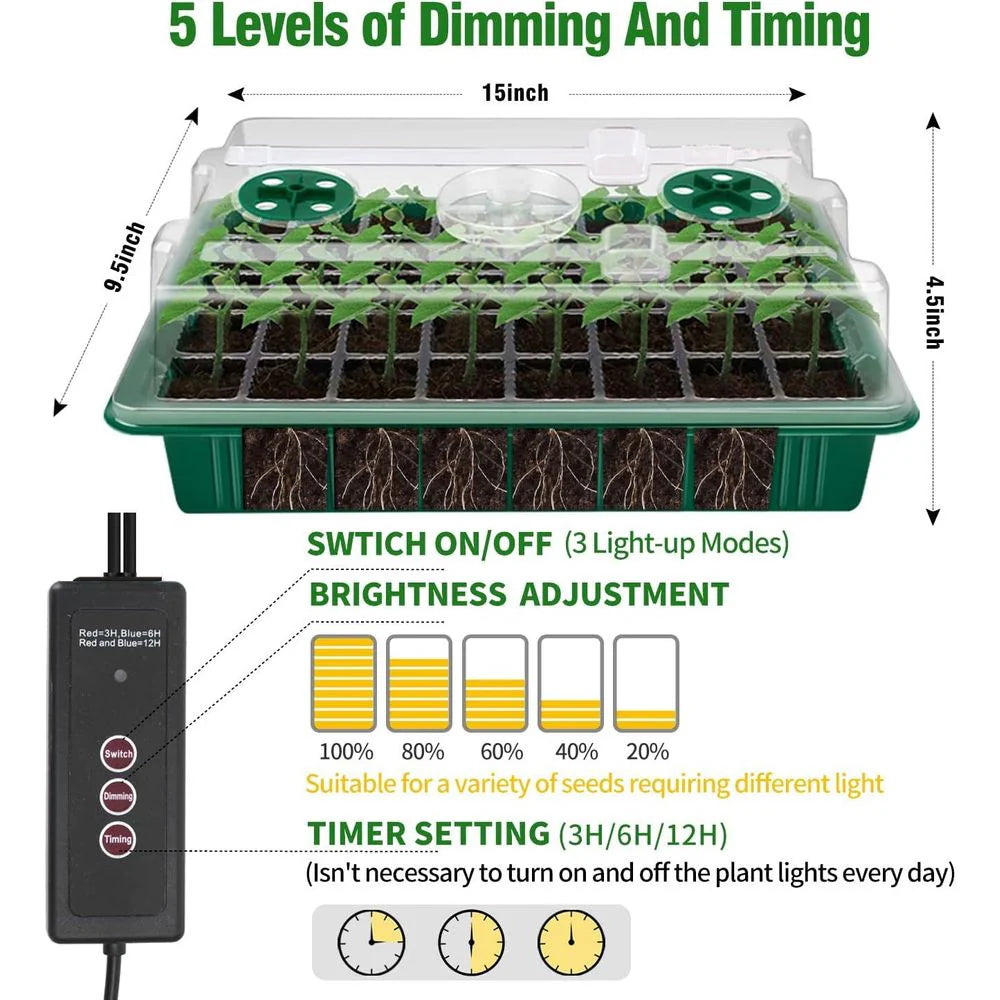 LED Seed Starter Kit Tray 2