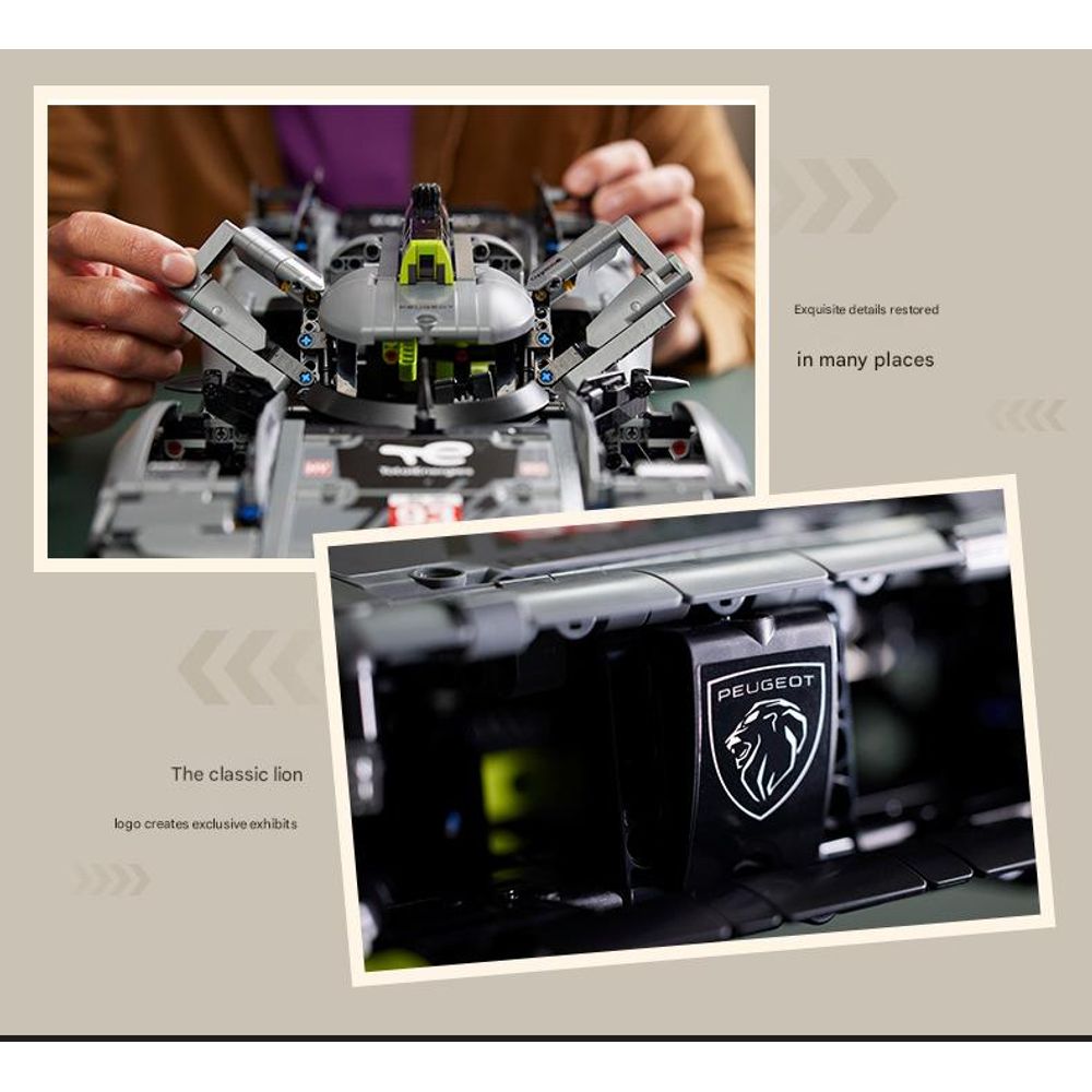 LEGO 42156 Peugeot Super Sports Car Building Blocks Set 5