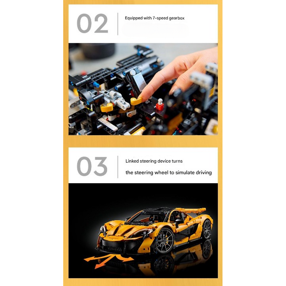 LEGO 42172 McLaren P1 Car Model Building Block Set 3