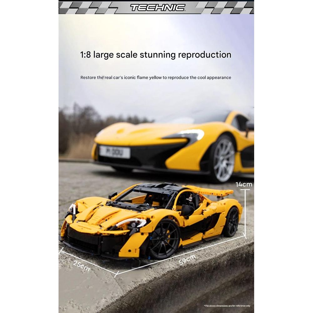 LEGO 42172 McLaren P1 Car Model Building Block Set 6