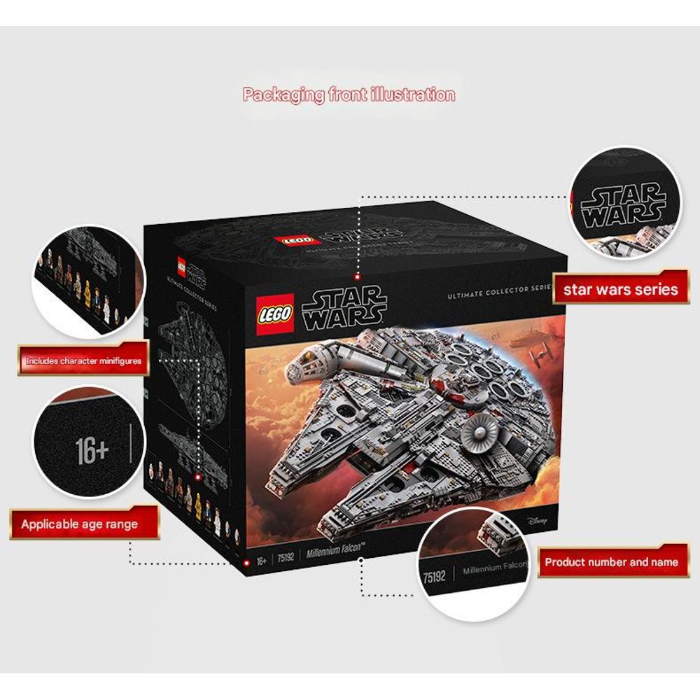 LEGO 75192 UCS Star Wars Millennium Falcon Building Block Set 5