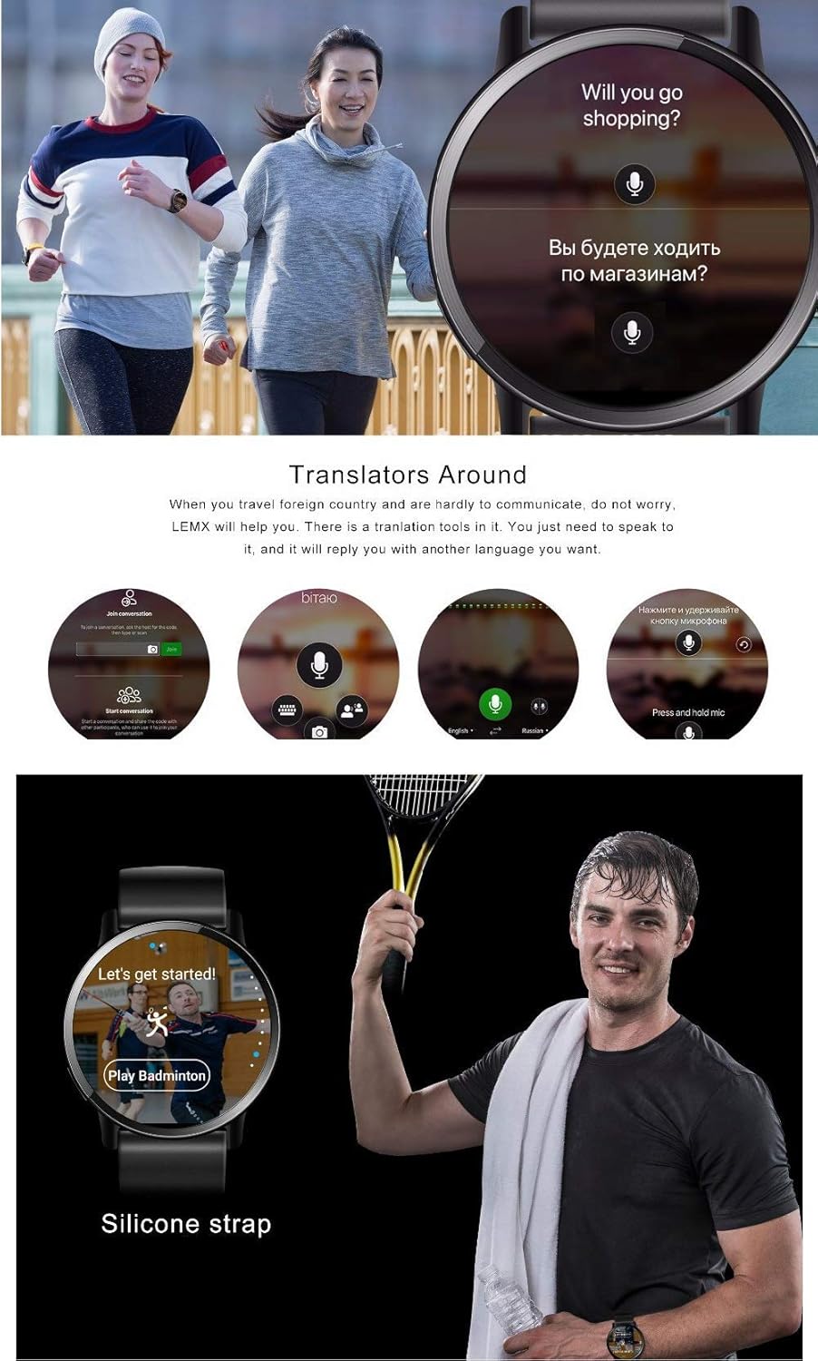 LEMFO LEMX Smartwatch 6