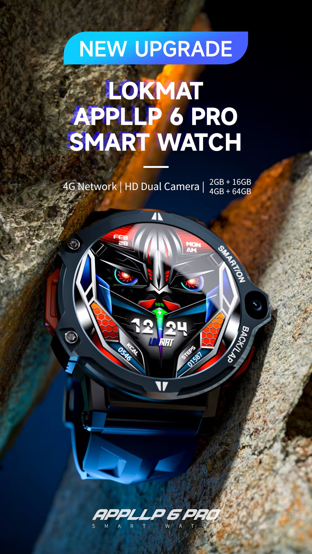 LOKMAT APPLLP 6 Pro Smart Watch 3+64GB 10