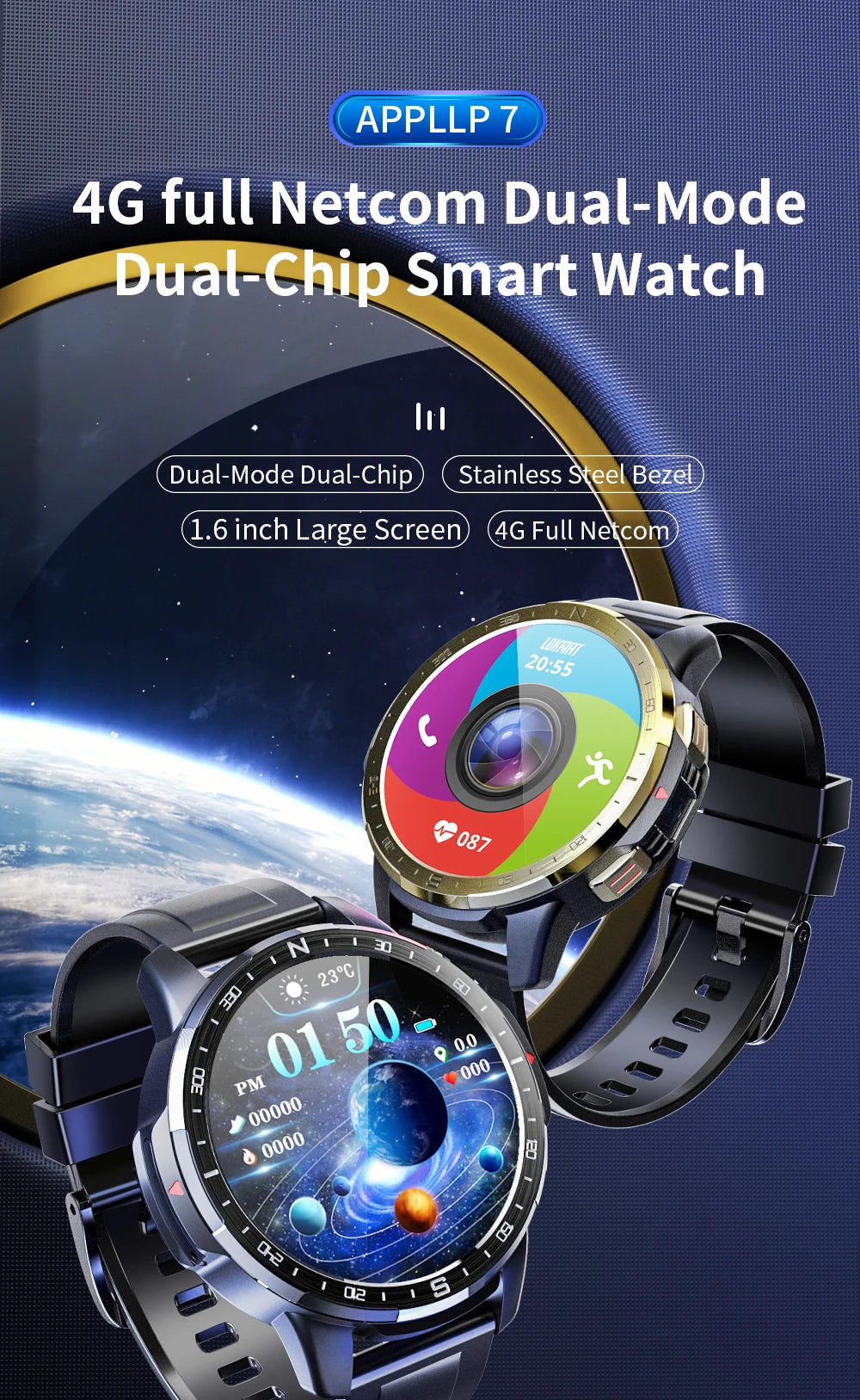 LOKMAT APPLLP 7 4G Smart Watch 8