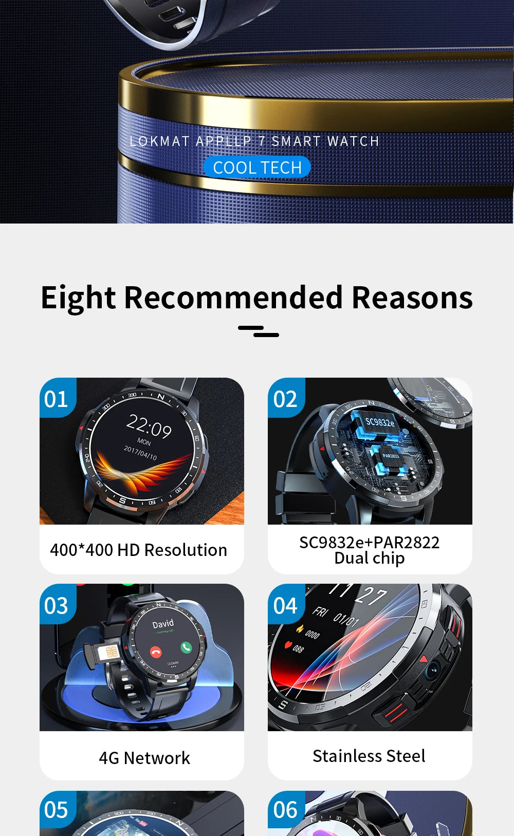 LOKMAT APPLLP 7 4G Smart Watch 9