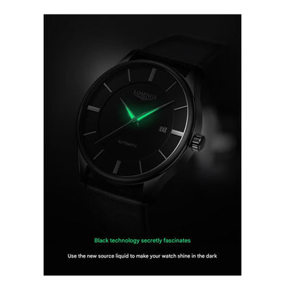 LOSENGS Automatic Genuine Leather Belt Mechanical Watch 5